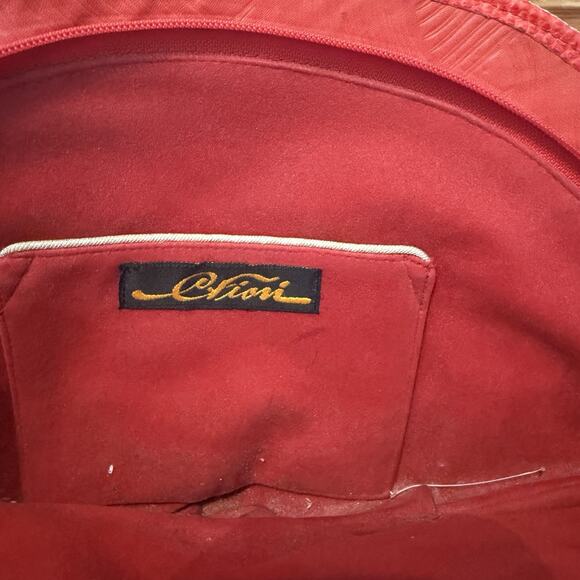 Vtg Carlo Fiori Purse Brightly Colored Snake Leather Crossbody Zip Tassles Italy - Picture 7 of 15